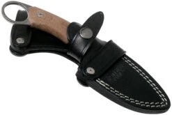 LionSteel H2 Drop Point CVN Natural Canvas Micarta Couteau Fixe, Tommaso Rumici Design -Vic Boutique LI H2 CVN 06 lionsteel