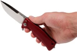 LionSteel SR11 Aluminum Red, Satin Blade, SR11 A RS Couteau De Poche -Vic Boutique LI SR11A RS 08 lionsteel li sr11a rs 08