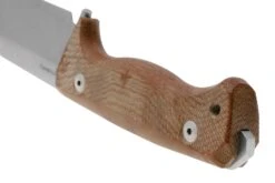 Lionsteel T6 Satin, Natural Canvas Micarta T6-CVN Couteau Fixe -Vic Boutique LI T6 CVN 04 lionsteel