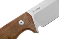 Lionsteel T6 Satin, Natural Canvas Micarta T6-CVN Couteau Fixe -Vic Boutique LI T6 CVN 05 lionsteel