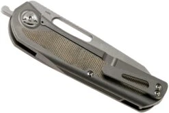 Liong Mah KUF V2 Kitchen Utility Folder, Green Canvas Micarta Couteau De Poche -Vic Boutique LO KUF GCM 04 liong mah