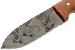 LT Wright Bushcrafter HC, 1075, Matte Natural Micarta, Leather Sheath, Couteau De Bushcraft -Vic Boutique LT BHC NM LS 03 lt wright