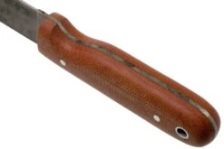 LT Wright Bushcrafter HC, 1075, Matte Natural Micarta, Leather Sheath, Couteau De Bushcraft -Vic Boutique LT BHC NM LS 04 lt wright