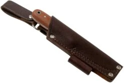 LT Wright Bushcrafter HC, 1075, Matte Natural Micarta, Leather Sheath, Couteau De Bushcraft -Vic Boutique LT BHC NM LS 06 lt wright