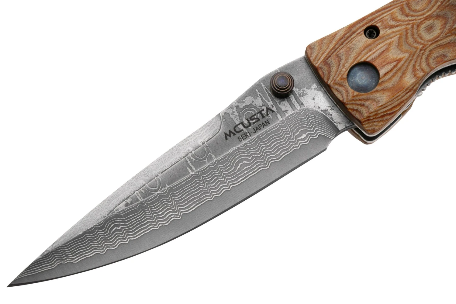 Mcusta MC-0182D Sengoku Toyotomi Hideyoshi, Yellow Pakkawood, Couteau De Gentleman 5 Mcusta MC-0182D Sengoku Toyotomi Hideyoshi, Yellow Pakkawood, Couteau De Gentleman – Image 3