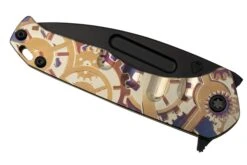 Medford Praetorian Slim Flipper S35VN PVD Tanto Blade, Bronze Steampunk Handle, Couteau De Poche -Vic Boutique MF 23 PSF 03 06 medford