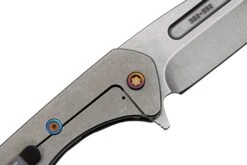 Medford Swift FL Flipper, S35VN Tumbled Tanto Blade, Blue Handle, Tumbled Spring, Couteau De Poche -Vic Boutique MF 23 SFF 03 05 medford