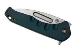 Medford Swift FL Flipper, S35VN Tumbled Tanto Blade, Blue Handle, Tumbled Spring, Couteau De Poche -Vic Boutique MF 23 SFF 03 06 medford