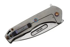 Medford Swift FL Flipper, S35VN Tumbled Tanto Blade, Blue Handle, Tumbled Spring, Couteau De Poche -Vic Boutique MF 23 SFF 03 07 medford