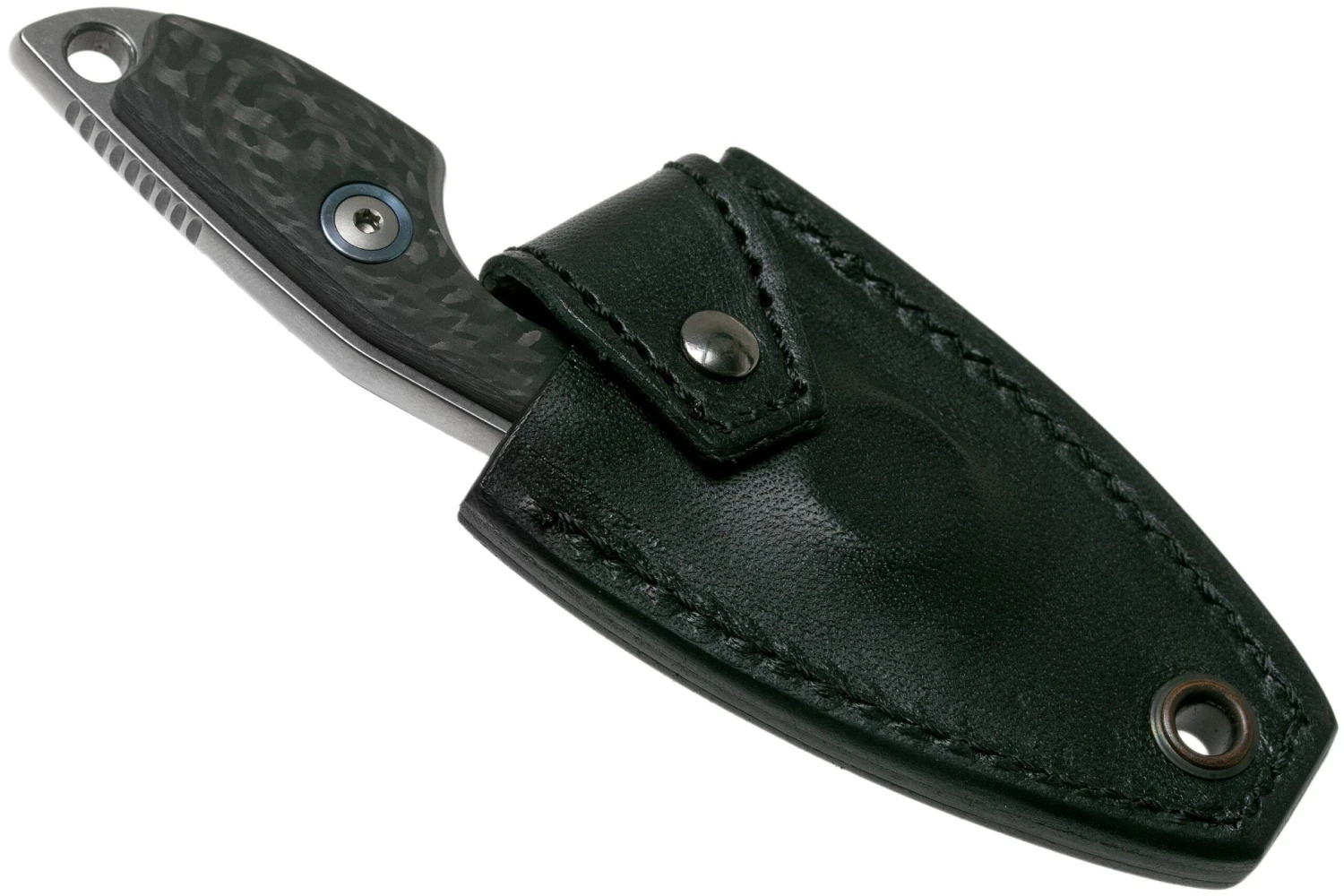 MKM Mikro 1 Drop, Stonewashed Carbon Fiber Couteau De Cou, Jesper Voxnaes Design 8 MKM Mikro 1 Drop, Stonewashed Carbon Fiber Couteau De Cou, Jesper Voxnaes Design – Image 6