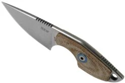 MKM Mikro 1 Drop, Stonewashed Natural Canvas Micarta Couteau De Cou, Jesper Voxnaes Design -Vic Boutique MMK MR01 NC 04 mkm knives