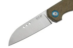 MKM Root RT-GC Satin Green Canvas Micarta, Couteau De Poche, Jens Anso Design -Vic Boutique MMK RT GC 03 mkm