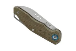 MKM Root RT-GC Satin Green Canvas Micarta, Couteau De Poche, Jens Anso Design -Vic Boutique MMK RT GC 06 mkm