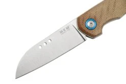 MKM Root RT-NC Satin Natural Canvas Micarta, Couteau De Poche, Jens Anso Design -Vic Boutique MMK RT NC 03 mkm