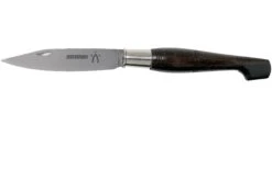 Nontron No. 25 Nickel Silver Turning Ferrule, Marquetry Ebony Aluminium, Double Ferrule NN25DVEBALU Couteau De Poche