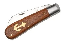 Otter Anchor Knife 173 R Large Stainless, Sapeli, Brass Anchor, Couteau De Poche -Vic Boutique OR173R 04 otter