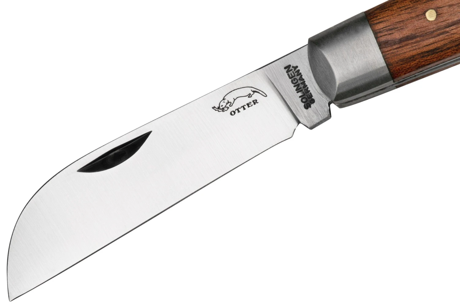 Otter Anchor Knife 174 Small Carbon, Sapeli, Brass Anchor, Couteau De Poche 5 Otter Anchor Knife 174 Small Carbon, Sapeli, Brass Anchor, Couteau De Poche – Image 3