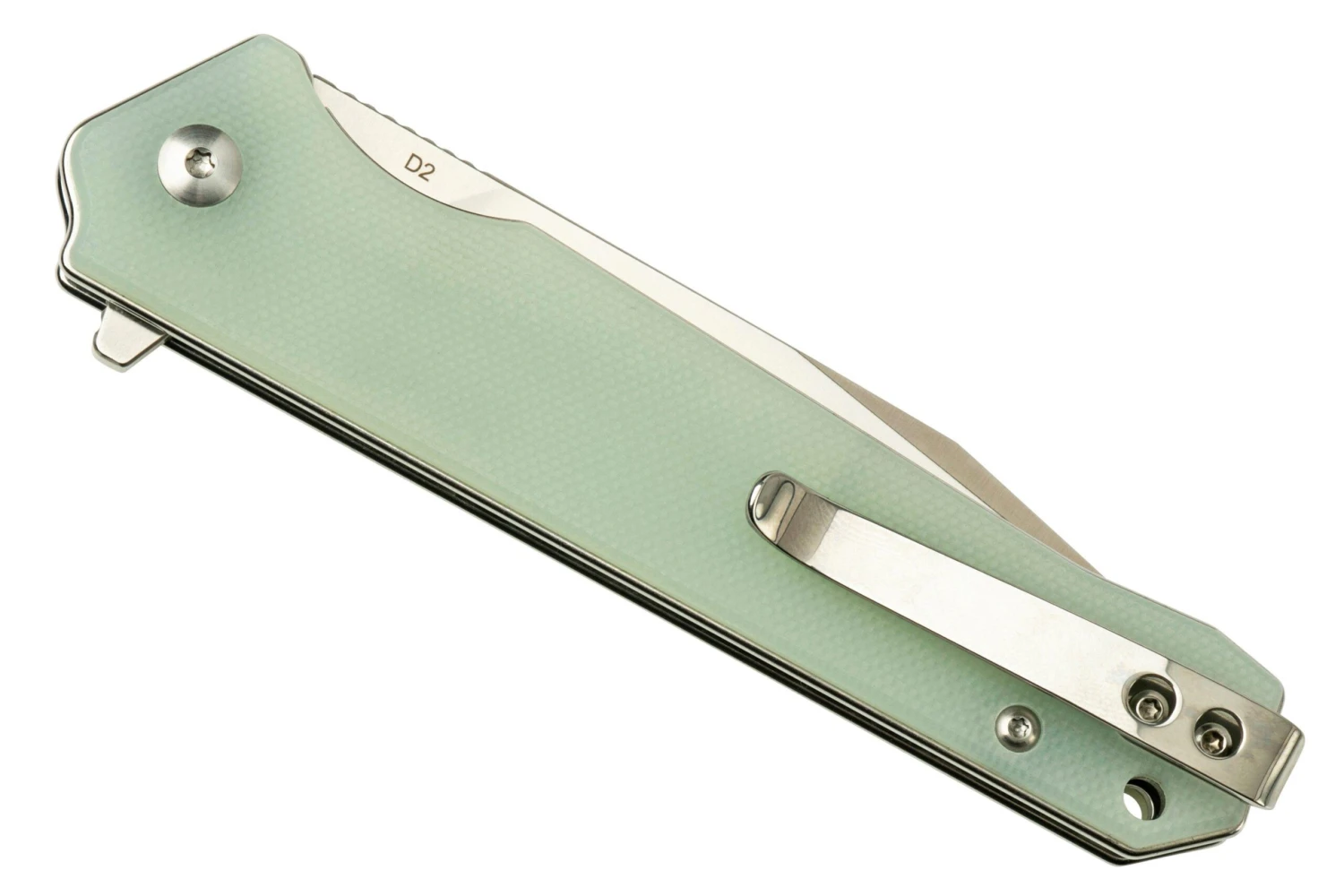 QSP Knife Mamba V2 QS111-J1, Satin, Jade G10, Couteau De Poche 6 QSP Knife Mamba V2 QS111-J1, Satin, Jade G10, Couteau De Poche – Image 4