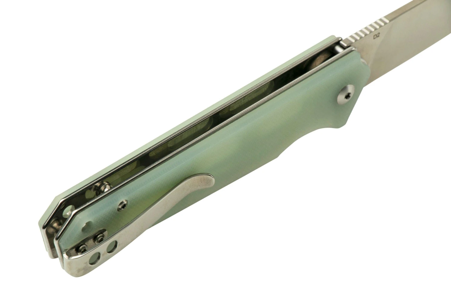 QSP Knife Mamba V2 QS111-J1, Satin, Jade G10, Couteau De Poche 8 QSP Knife Mamba V2 QS111-J1, Satin, Jade G10, Couteau De Poche – Image 6