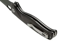 QSP Knife Gavial, QS126-D2 Blackwashed D2, Dark Brown Micarta Couteau De Poche -Vic Boutique QS126 D2 04 qsp