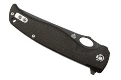 QSP Knife Gavial, QS126-D2 Blackwashed D2, Dark Brown Micarta Couteau De Poche -Vic Boutique QS126 D2 06 qsp