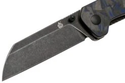 QSP Knife Penguin QS130-UBL Blue Shredded Carbonfiber G10, Blackwashed, Couteau De Poche -Vic Boutique QS130 UBL 03 qsp knife