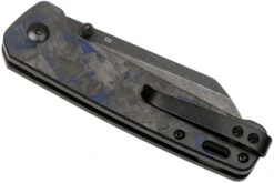 QSP Knife Penguin QS130-UBL Blue Shredded Carbonfiber G10, Blackwashed, Couteau De Poche -Vic Boutique QS130 UBL 04 qsp knife