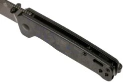 QSP Knife Penguin QS130-UBL Blue Shredded Carbonfiber G10, Blackwashed, Couteau De Poche -Vic Boutique QS130 UBL 07 qsp knife