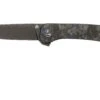 QSP Knife Osprey QS139-G2 Blue Shredded Carbonfiber, Blackwashed, Couteau De Poche