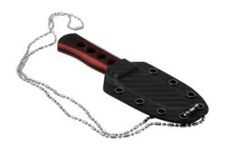 QSP Knife Canary QS141-B2 Blackwashed, Black Red G10, Couteau De Cou -Vic Boutique QS141 B2 06 qsp