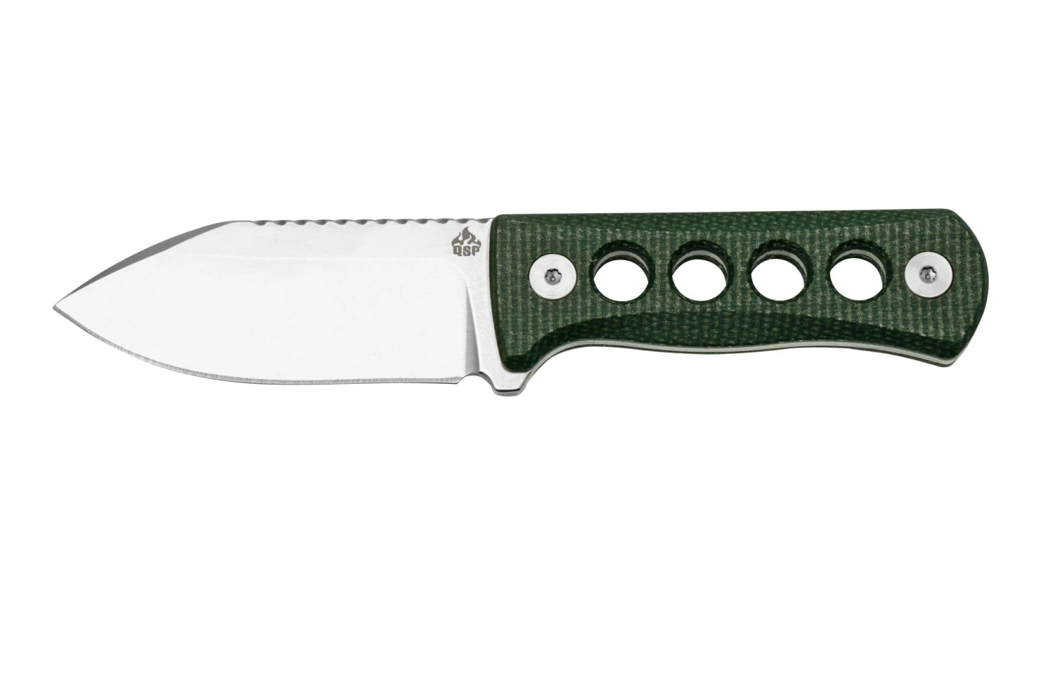 QSP Knife Canary QS141-C1 Stonewashed, Black Green G10, Couteau De Cou 3 QSP Knife Canary QS141-C1 Stonewashed, Black Green G10, Couteau De Cou