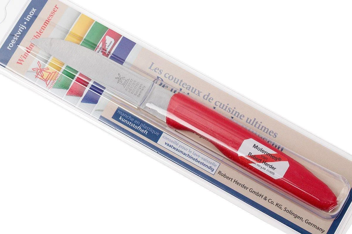 Robert Herder Straight Classic Couteau à éplucher, Rouge, 8,5 Cm 9 Robert Herder Straight Classic Couteau à éplucher, Rouge, 8,5 Cm – Image 7