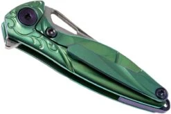 Rike Mini Hummingbird Couteau De Poche Damascus, Vert -Vic Boutique RKMINI GR 04 rike knives mini hummingbird rkmini gr 04