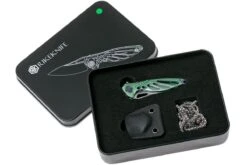 Rike Mini Hummingbird Couteau De Poche Damascus, Vert -Vic Boutique RKMINI GR 10 rike knives mini hummingbird rkmini gr 10