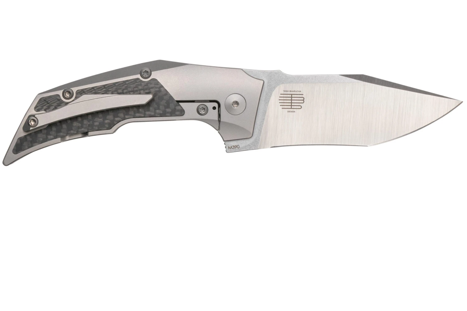 Reate T3000 Marble Carbon Fiber, Grey Hardware Couteau De Poche, Tashi Bharucha Design 4 Reate T3000 Marble Carbon Fiber, Grey Hardware Couteau De Poche, Tashi Bharucha Design – Image 2