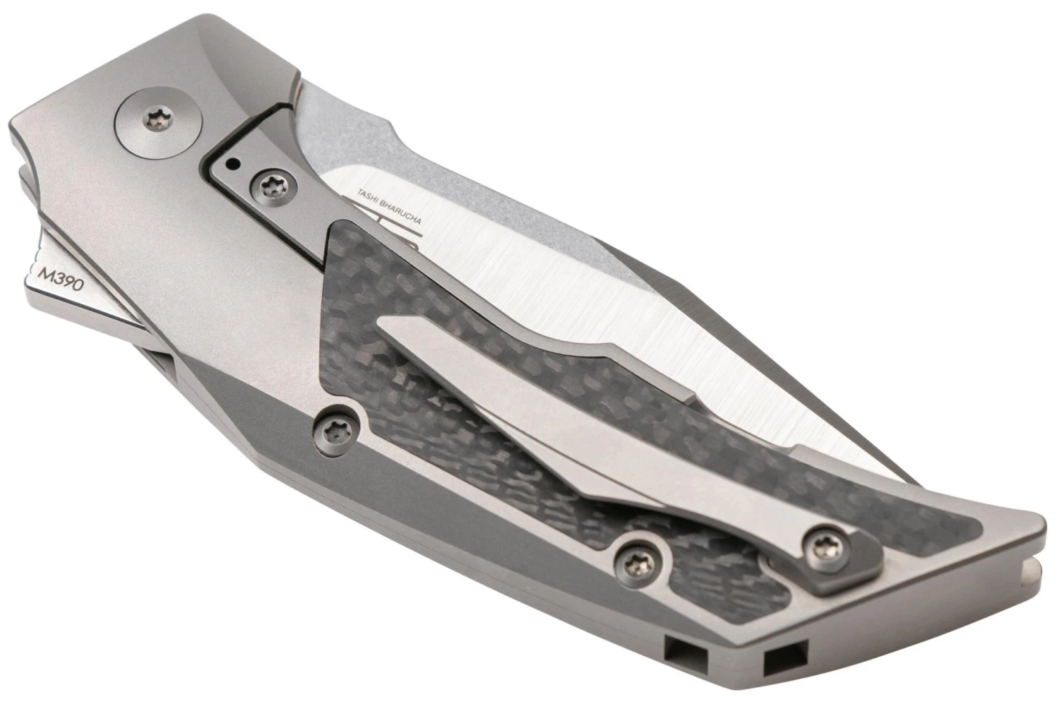 Reate T3000 Marble Carbon Fiber, Grey Hardware Couteau De Poche, Tashi Bharucha Design 6 Reate T3000 Marble Carbon Fiber, Grey Hardware Couteau De Poche, Tashi Bharucha Design – Image 4