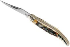 Rough Ryder Toothpick Cinnamon Stag RR2154 Damascus Slipjoint Couteau De Poche 11 Rough Ryder Toothpick Cinnamon Stag RR2154 Damascus Slipjoint Couteau De Poche -Vic Boutique RY2154 05 rough ryder