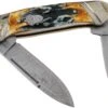 Rough Ryder Canoe Cinnamon Stag RR2156 Damascus Slipjoint Couteau De Poche -Vic Boutique RY2156 01 rough ryder