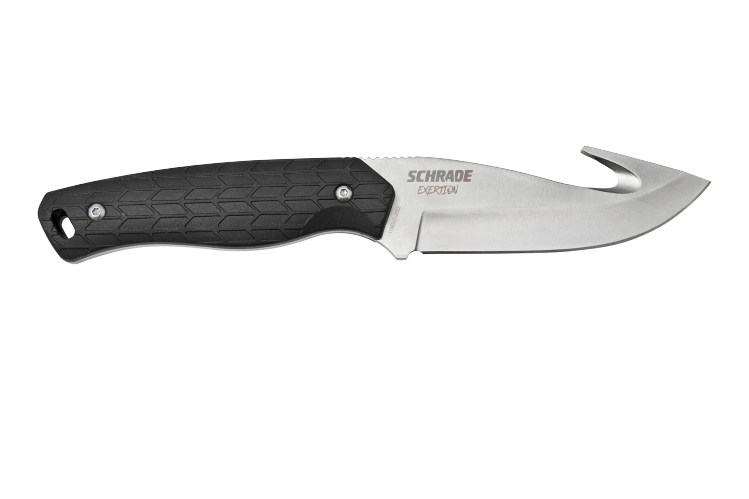 Schrade Exertion Gut Hook Knife 1159308, Couteau Fixe Noir 4 Schrade Exertion Gut Hook Knife 1159308, Couteau Fixe Noir – Image 2