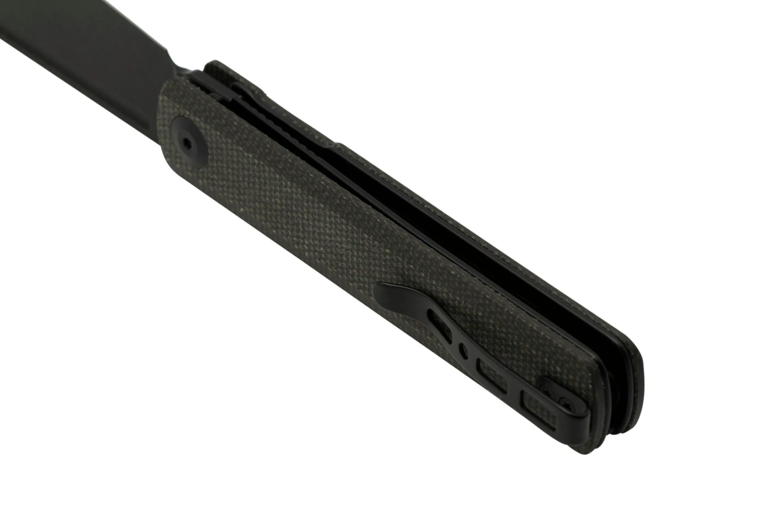 SENCUT Bronte SA08F Black Stonewashed, Dark Green Micarta, Couteau De Poche 6 SENCUT Bronte SA08F Black Stonewashed, Dark Green Micarta, Couteau De Poche – Image 4