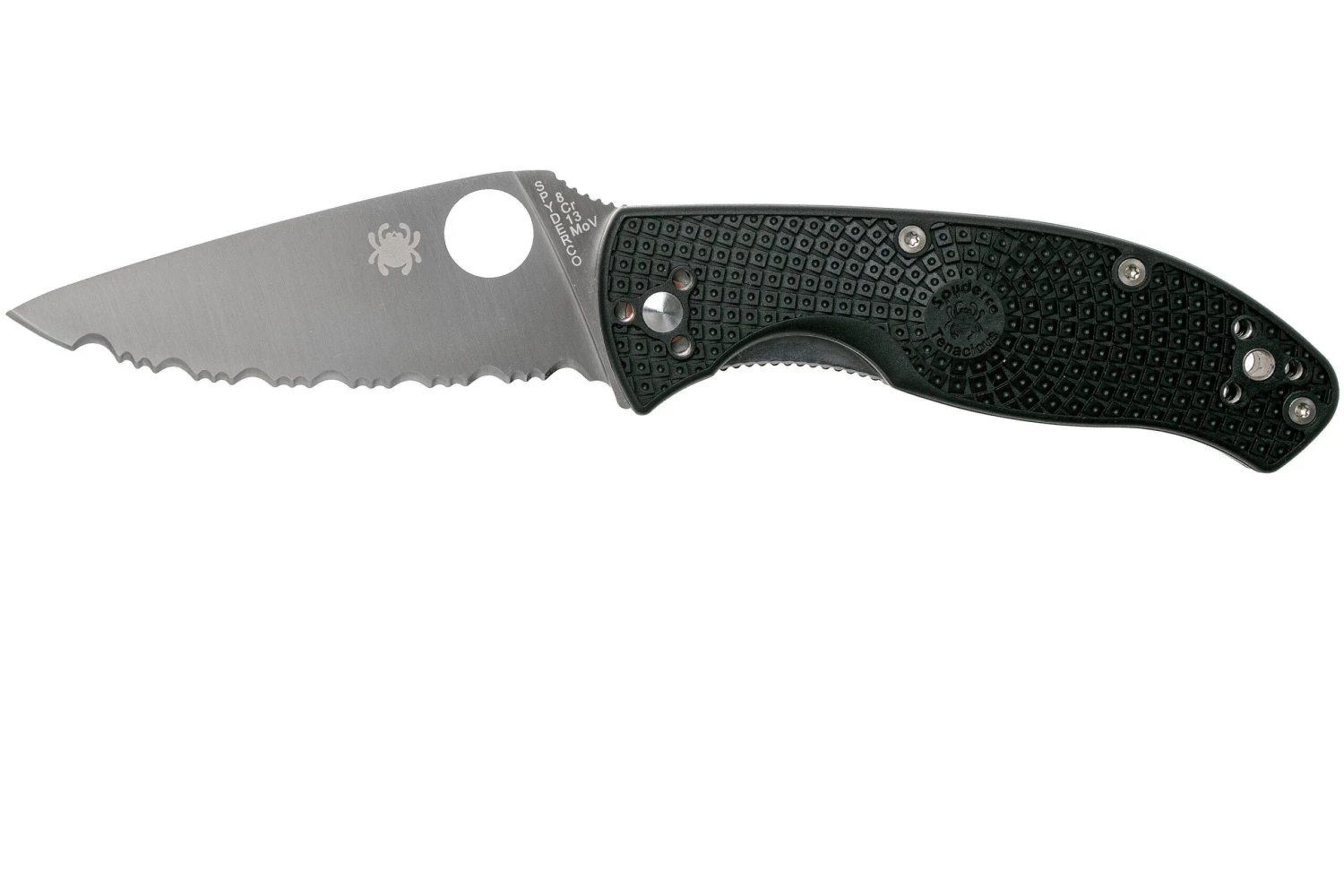 Spyderco Tenacious Lightweight C122SBK FRN Serrated Couteau De Poche 3 Spyderco Tenacious Lightweight C122SBK FRN Serrated Couteau De Poche