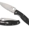 Spyderco Resilience Lightweight C142PSBK FRN Couteau De Poche Partiellement Dentelé