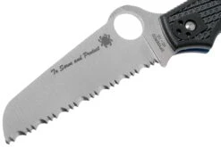 Spyderco Rescue 3 Thin Blue Line C14FSBKBL3 Couteau De Sauvetage Dentelé 11 Spyderco Rescue 3 Thin Blue Line C14FSBKBL3 Couteau De Sauvetage Dentelé -Vic Boutique SPC14FSBKBL3 03 spyderco