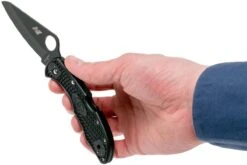 Spyderco C88PBBK2 Salt 2, Plain Edge, Noir -Vic Boutique SPC88PBBK2 08 spyderco spc88pbbk2 08