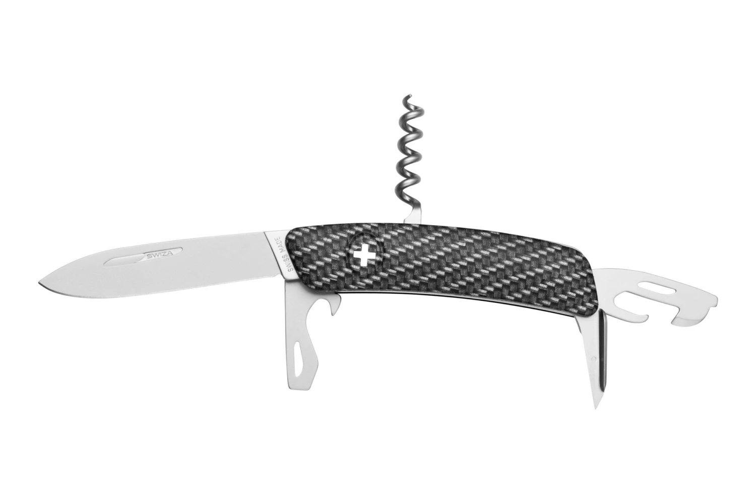Swiza D03 Couteau Suisse, Impression Fibre De Carbone 3 Swiza D03 Couteau Suisse, Impression Fibre De Carbone