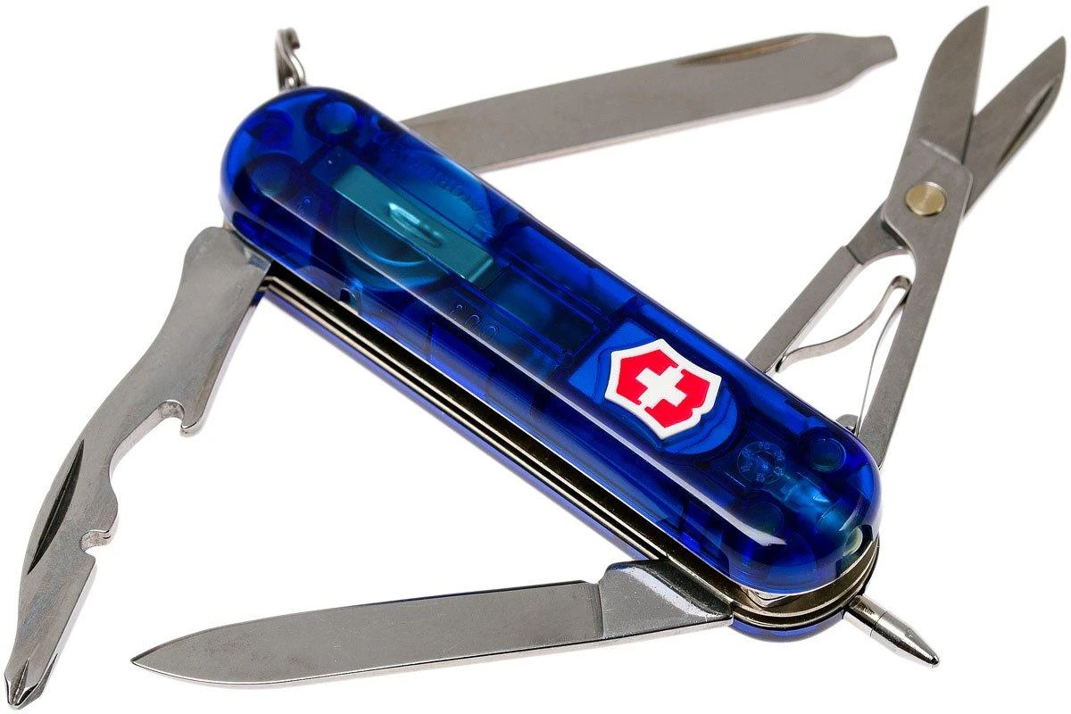 Victorinox Midnite Manager Bleu Transparent 0.6366.T2 Couteau Suisse 3 Victorinox Midnite Manager Bleu Transparent 0.6366.T2 Couteau Suisse