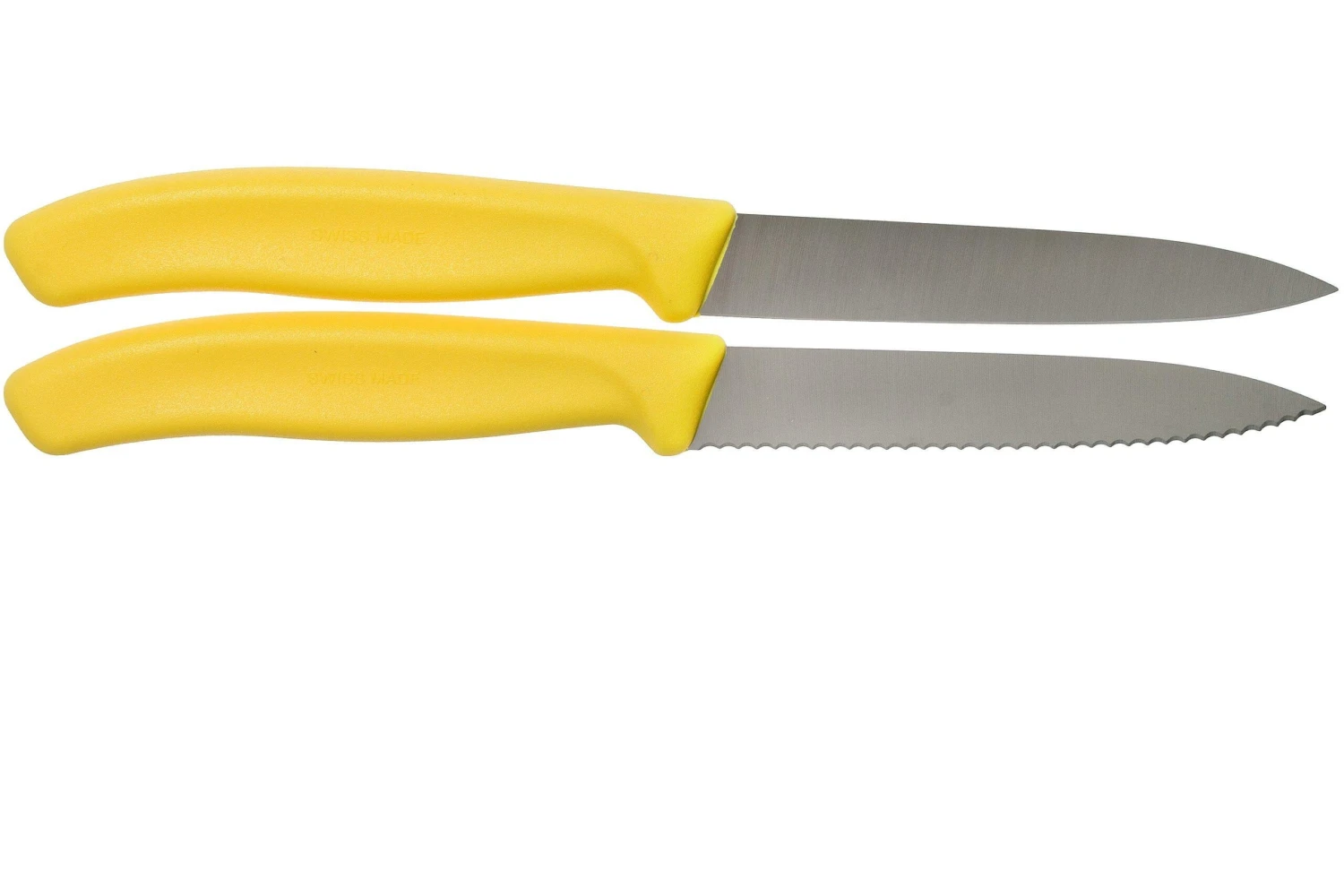Victorinox SwissClassic Couteaux à Légumes Jaunes 10 Cm, Set De 2 Dont 1 Normal Et 1 Dentelé, VT6-7796-L8B 4 Victorinox SwissClassic Couteaux à Légumes Jaunes 10 Cm, Set De 2 Dont 1 Normal Et 1 Dentelé, VT6-7796-L8B – Image 2
