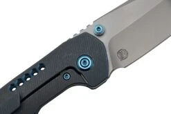 WE Knife Trogon WE22002B-1 Blue Titanium, Bead Blasted CPM 20CV Couteau De Poche -Vic Boutique WKWE22002B 1 05 weknife
