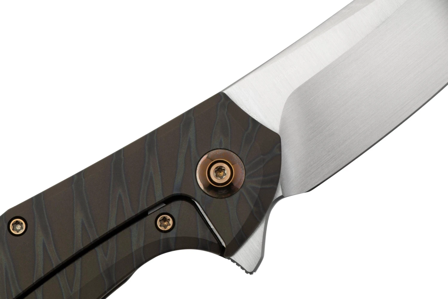 WE Knife Merata, WE22008A-3 Limited Edition, Tiger Stripe Flamed Titanium CPM 20CV Couteau De Poche 7 WE Knife Merata, WE22008A-3 Limited Edition, Tiger Stripe Flamed Titanium CPM 20CV Couteau De Poche – Image 5