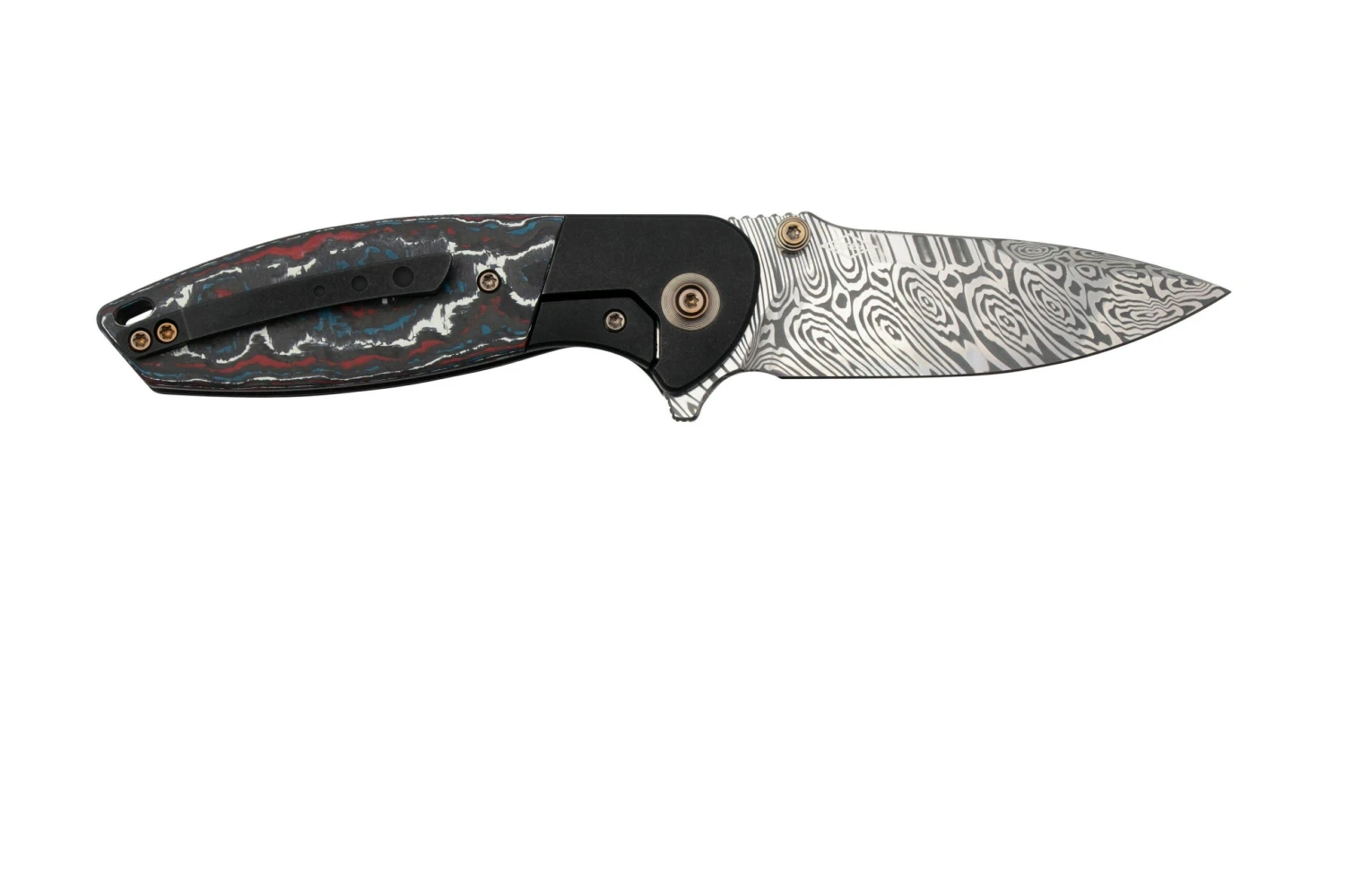 WE Knife Nitro Mini WE22015-DS1, Black Titanium, Nebula FatCarbon Inlay, Damasteel Couteau De Poche 4 WE Knife Nitro Mini WE22015-DS1, Black Titanium, Nebula FatCarbon Inlay, Damasteel Couteau De Poche – Image 2
